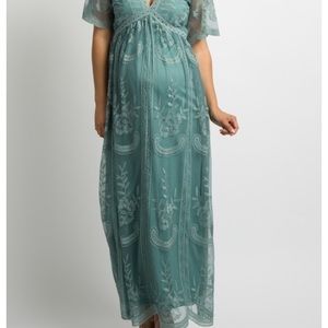 Pinkblush lace maternity dress